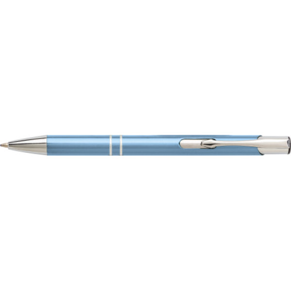 Kugelschreiber aus Aluminium Delia blasses blaugrün