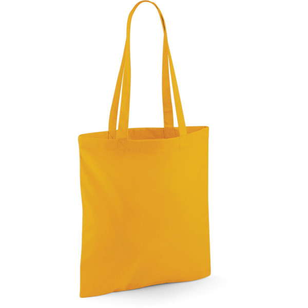Shopper bag long handles Mustard One Size