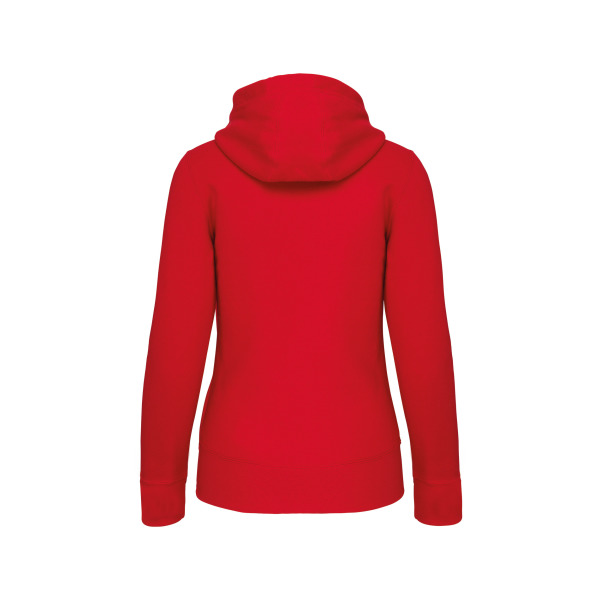 Damessweater met rits en capuchon Red XS
