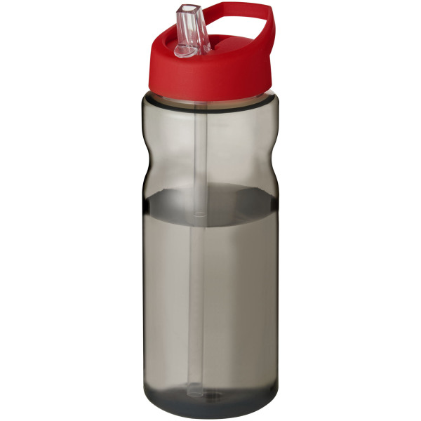 H2O Active® Eco Base 650 ml spout lid sport bottle - Charcoal/Red