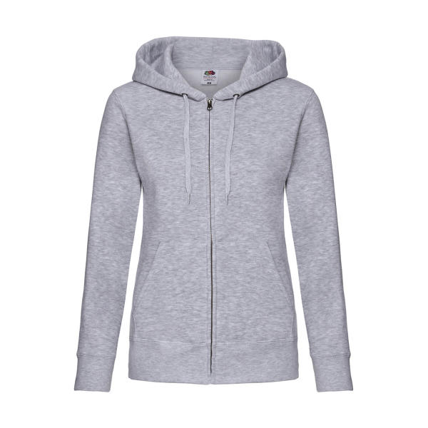Premium Hooded Sweat Jacket Lady-Fit - Heather Grey - 2XL (18)