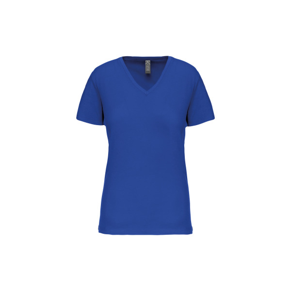 Dames-t-shirt BIO150 V-hals Light Royal Blue XS