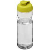 H2O Active® Base 650 ml sportfles met flipcapdeksel - Transparant/Lime