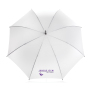 23" Impact AWARE™ RPET 190T standard auto open umbrella, white