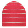Double layer beanie with coloured stripes