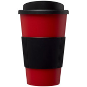 Americano® 350 ml geïsoleerde beker met grip - Rood/Zwart