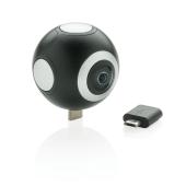 Dual lens 360 camera, zwart Dual lens 360 camera, zwart