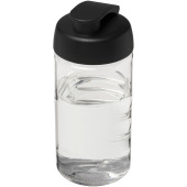 H2O Active® Bop 500 ml sportfles met flipcapdeksel - Transparant/Zwart