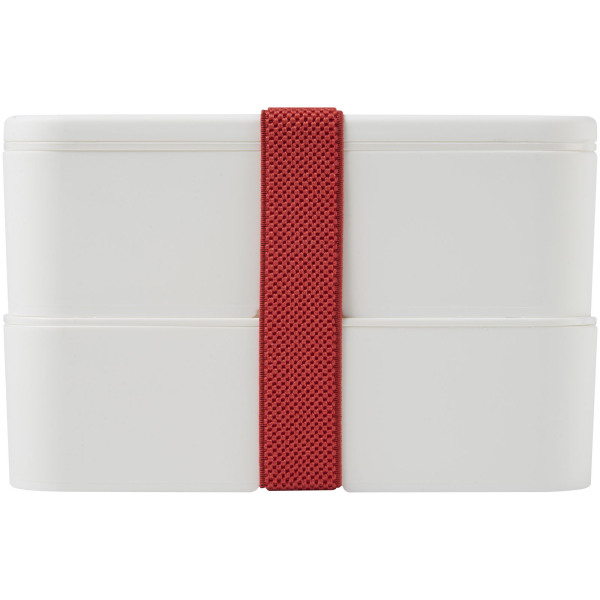 MIYO double layer lunch box - White/White/Red