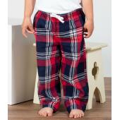 Baby/Toddler Tartan Lounge Pants, Red/Navy, 0-6, Larkwood