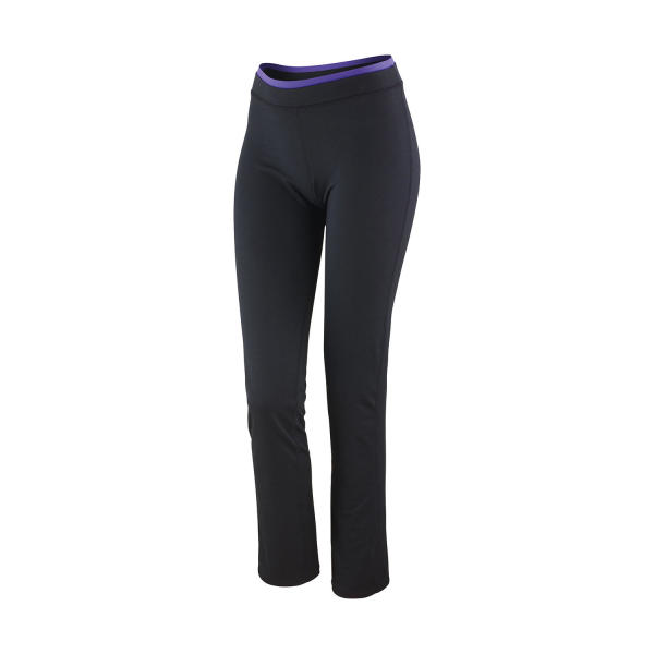 Women's Fitness Trousers - Black/Lavender