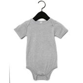 Bella Baby Tri-Blend Short Sleeve Bodysuit, Grey Tri-Blend, 12-18, Bella+Canvas