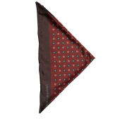 J.H&F Handkerchief Silk Floral Wine