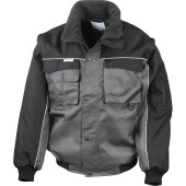 Heavy Duty Removable Sleeve Jacket Grey / Black M