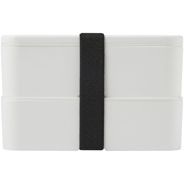 MIYO double layer lunch box - White/White/Solid black