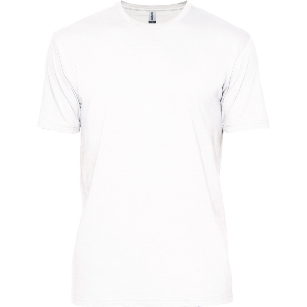 Buisvormig T-shirt voor volwassenen met print Softstyle White S