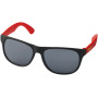 Retro tweekleurige zonnebril - Rood/Zwart