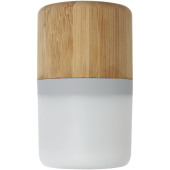 Aurea Bluetooth®-højttaler af bambus med lys - Naturfarvet