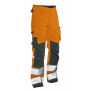 -2221 Hivis service trousers star oranjezwart C156