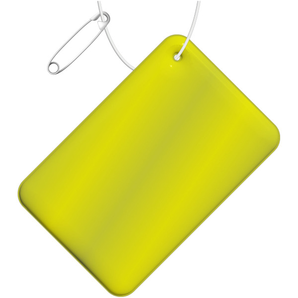 RFX™ H-10 rectangular reflective PVC hanger small - Neon yellow