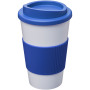 Americano® 350 ml insulated tumbler with grip - Mid blue/White