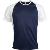 Tweekleurig sport-t-shirt unisex Sporty Navy / White L