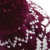 Fair Isle Snowstar® Beanie - Black/White - One Size