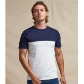 AWDis Unisex Colour Block T-Shirt, Black/Azure, L, Just Ts