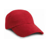 Flat Brushed-Cotton-Cap - Red - One Size