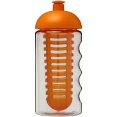H2O Active® Bop 500 ml bidon en infuser met koepeldeksel - Transparant/Oranje