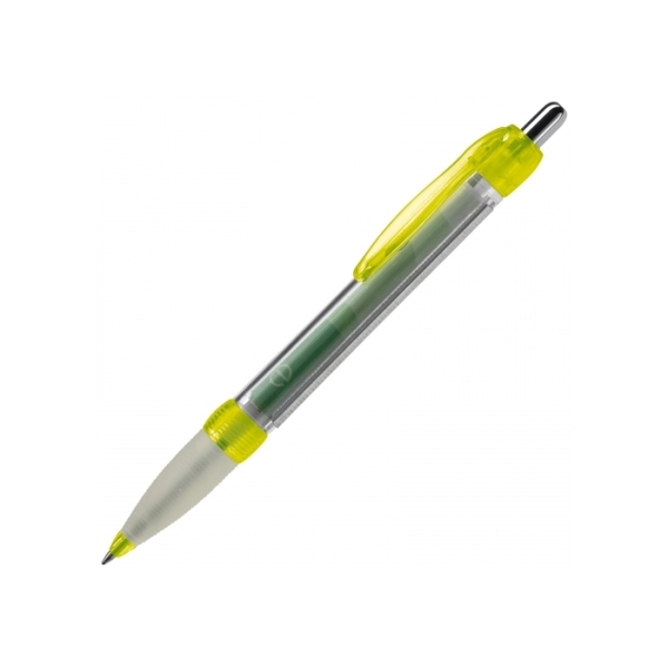 Banner-pen, grip transparent - Transparent Yellow
