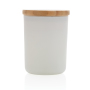 Ukiyo deluxe scented candle with bamboo lid, white