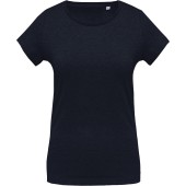 Dames-t-shirt BIO-katoen ronde hals French Navy Heather XS