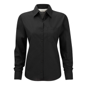 Ladies' LS Poplin Shirt - Black - XS (34)