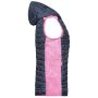 Ladies' Knitted Hybrid Vest - pink-melange/anthracite-melange - XXL