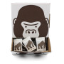 Chocolatemakers Bio Gorilla Mini 68% puur - displaydoos 150 stuks