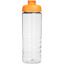 H2O Active® Treble 750 ml sportfles met kanteldeksel - Transparant/Oranje