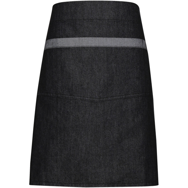 Domain - Contrast denim waist apron Black Denim One Size