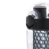 Honeycomb afsluitbare lekvrije waterfles met infuser, zwart