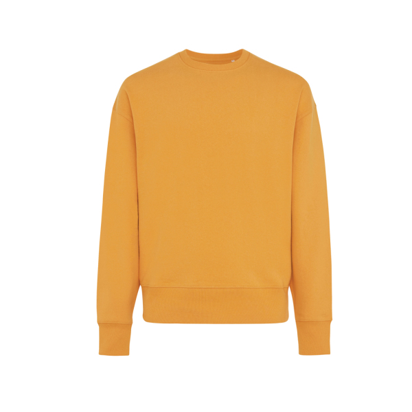 Iqoniq Kruger gerecycled katoen relaxed sweater, sundial oranje (XL)