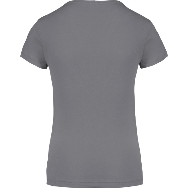 Dames-t-shirt BIO-katoen V-hals Storm Grey XS