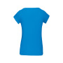 Dames-t-shirt korte mouwen met boothals Tropical Blue M