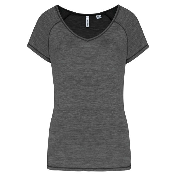 Ecologisch dames sport T-shirt Marl Dark Grey XXL