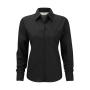 Ladies' LS Poplin Shirt - Black - XS (34)