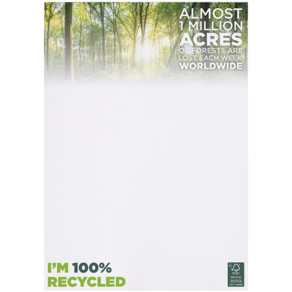 Desk-Mate® A4 recycled notepad - White - 25 pages