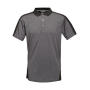 Contrast Coolweave Polo - Seal Grey/Black - 4XL