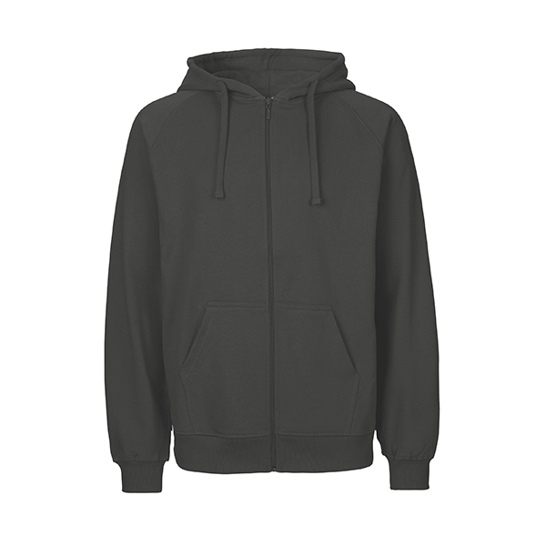 Neutral mens zip hoodie-Charcoal-S