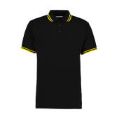 Classic Fit Tipped Collar Polo - Black/Yellow - 2XL