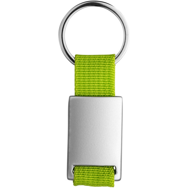 Alvaro webbing keychain - Lime green/Silver