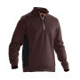 5401 Halfzip sweatshirt bruin/zwart xs